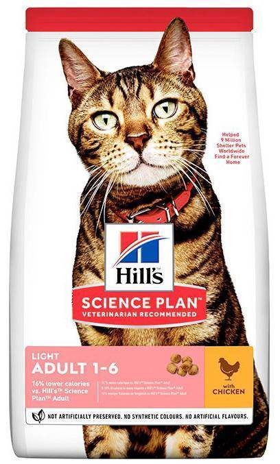 ΤΡΟΦΗ HILLS SP FELINE ADULT LIGHT ΚΟΤΟΠΟΥΛΟ 3KG HILLS