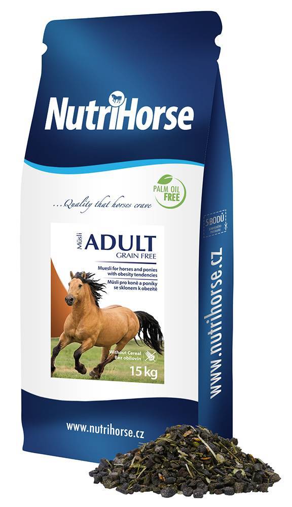 ΤΡΟΦΗ ΑΛΟΓΩΝ NUTRIHORSE ADULT GRAIN FREE 15KG NUTRIHORSE