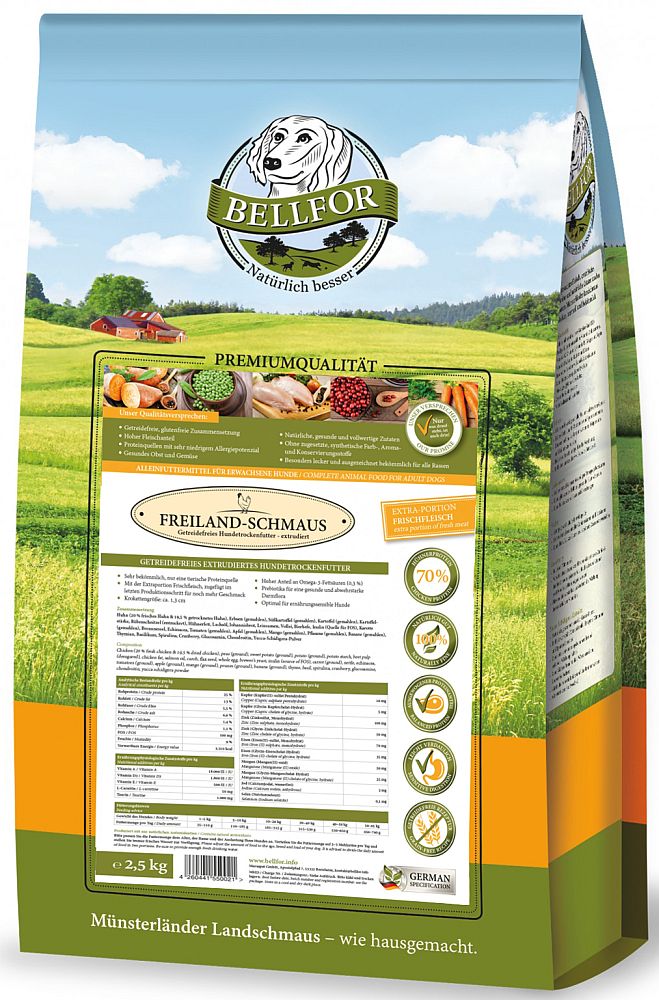 BELLFOR ΤΡΟΦΗ ΣΚΥΛΟΥ BELLFOR ΕΞΩΘΗΣΗΣ ΚΟΤΟΠΟΥΛΟ 2.5KG