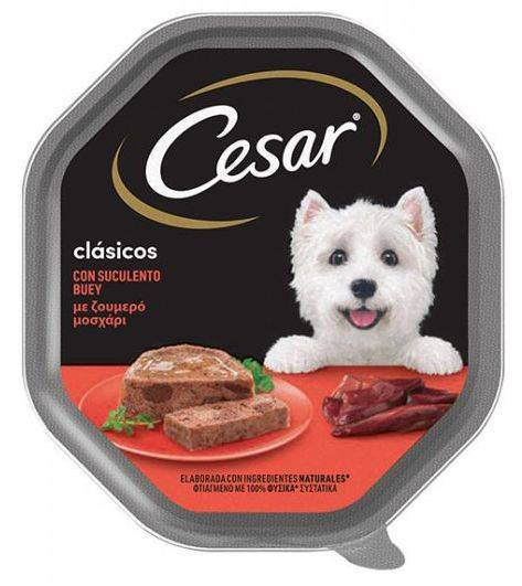 ΚΟΝΣΕΡΒΑ ΣΚΥΛΟΥ CESAR ME ΜΟΣΧΑΡΙ 150GR CESAR