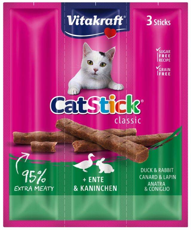 ΛΙΧΟΥΔΙΕΣ ΓΑΤΑΣ VITAKRAFT CAT STICK ΠΑΠΙΑ - ΚΟΥΝΕΛΙ 3ΤΜΧ VITAKRAFT