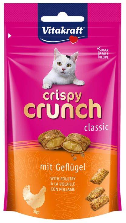 VITAKRAFT ΣΝΑΚ ΓΑΤΑΣ VITAKRAFT CRISPY CRUNCH ΜΕ ΚΟΤΟΠΟΥΛΟ 60GR