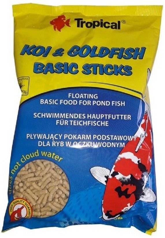 ΤΡΟΦΗ TROPICAL KOI - GOLDFISH BASIC STICKS ΣΑΚΟΥΛΑΚΙ 90GR TROPICAL