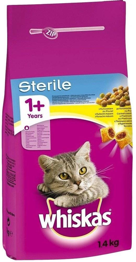 ΤΡΟΦΗ WHISKAS ADULT STERILE ΚΟΤΟΠΟΥΛΟ 1.4KG