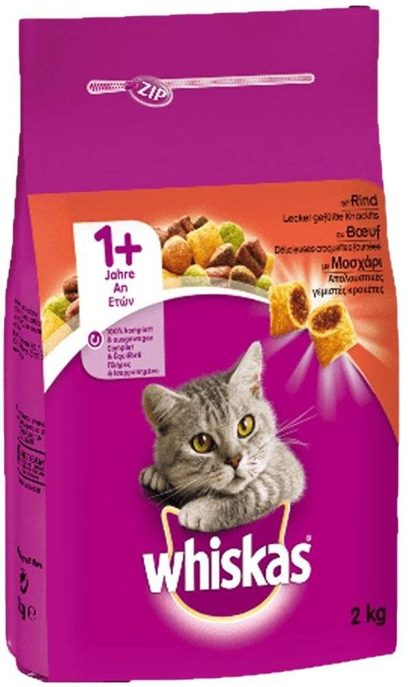 ΤΡΟΦΗ WHISKAS ADULT ΜΟΣΧΑΡΙ 2KG WHISKAS