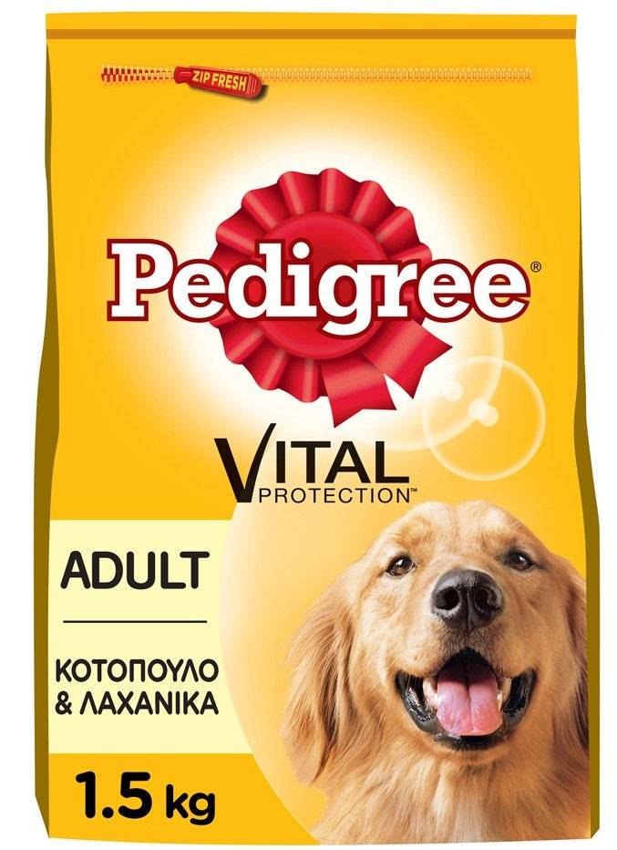 ΤΡΟΦΗ PEDIGREE ADULT ΜΕ ΚΟΤΟΠΟΥΛΟ - ΛΑΧΑΝΙΚΑ 1.5KG PEDIGREE