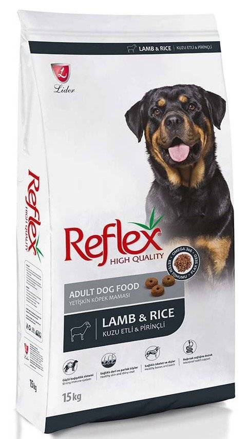 ΤΡΟΦΗ REFLEX ADULT ΜΕ ΑΡΝΙ ΚΑΙ ΡΥΖΙ 15KG REFLEX