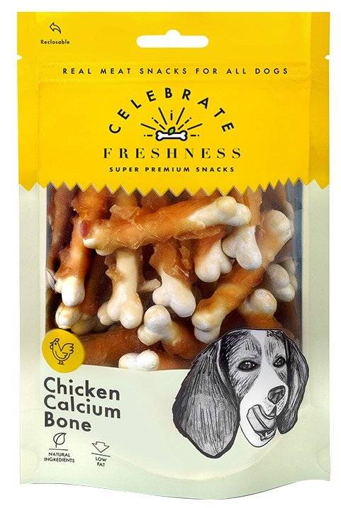 SNACK CELEBRATE FRESHNESS CHICKEN CALCIUM BONE 100GR CELEBRATE FRESHNESS