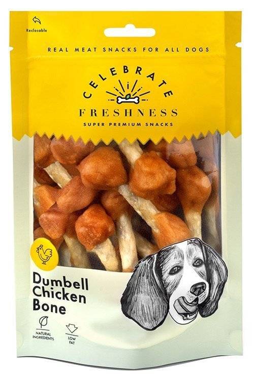 SNACK CELEBRATE FRESHNESS DUMBELL CHICKEN BONE 100GR