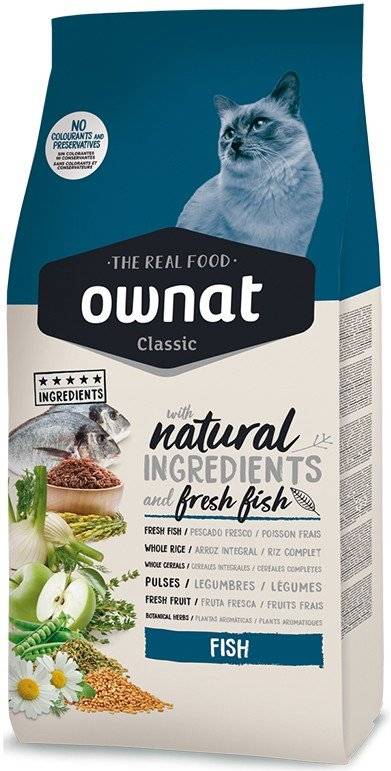 ΤΡΟΦΗ ΓΑΤΑΣ OWNAT CLASSIC ΨΑΡΙ 1.5KG