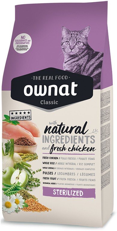OWNAT ΤΡΟΦΗ ΓΑΤΑΣ OWNAT CLASSIC STERILIZED 4KG