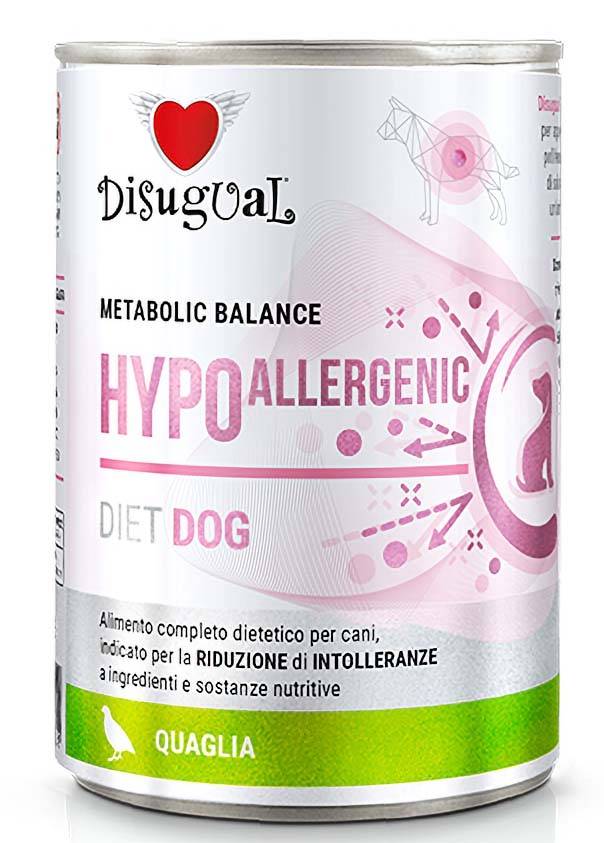 DISUGUAL ΚΟΝΣΕΡΒΑ ΣΚΥΛΟΥ DISUGUAL METABOLIC BALANCE HYPOALLERGENIC ΜΕ ΟΡΤΥΚΙ 400GR