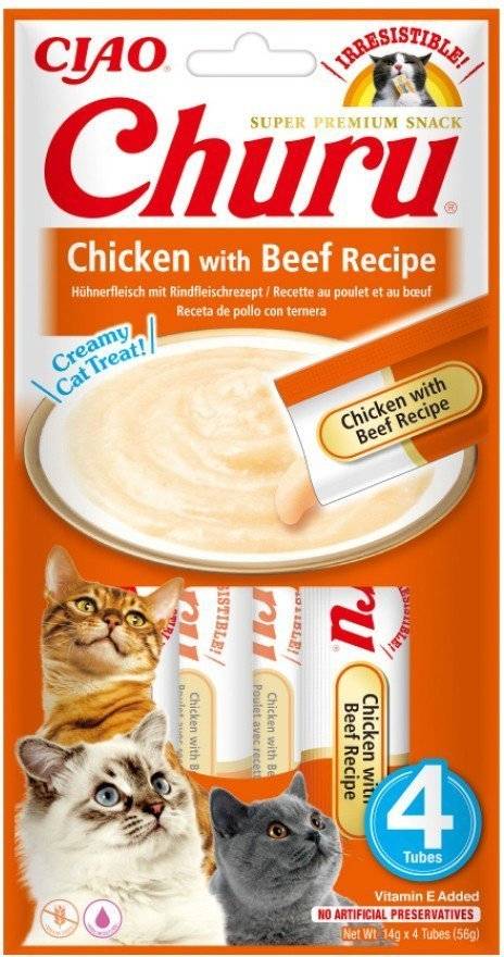 ΛΙΧΟΥΔΙΕΣ CHURU CAT ΚΟΤΟΠΟΥΛΟ - ΒΟΔΙΝΟ 56GR INABA