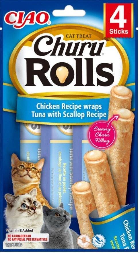 INABA ΛΙΧΟΥΔΙΕΣ CHURU CAT ROLLS ΚΟΤΟΠΟΥΛΟ, TONOS - XTENIA 40GR