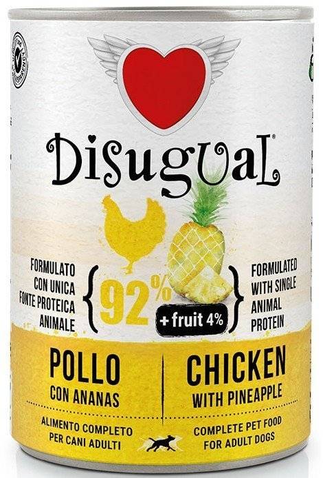 DISUGUAL ΚΟΝΣΕΡΒΑ ΣΚΥΛΟΥ DISUGUAL FRUIT ΜΕ ΚΟΤΟΠΟΥΛΟ - ΑΝΑΝΑΣ 400GR