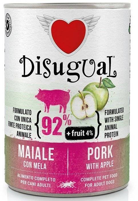 DISUGUAL ΚΟΝΣΕΡΒΑ ΣΚΥΛΟΥ DISUGUAL FRUIT ΜΕ ΧΟΙΡΙΝΟ - ΜΗΛΟ 400GR