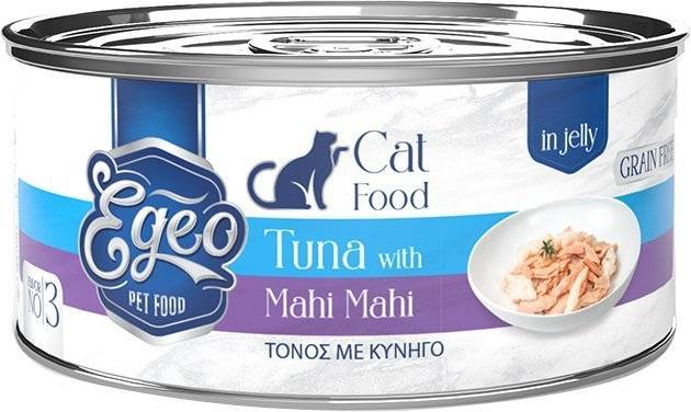 ΚΟΝΣΕΡΒΑ ΓΑΤΑΣ EGEO ΤΟΝΟΣ ΜΕ ΚΥΝΗΓΟ ΣΕ ΖΕΛΕ 85GR EGEO