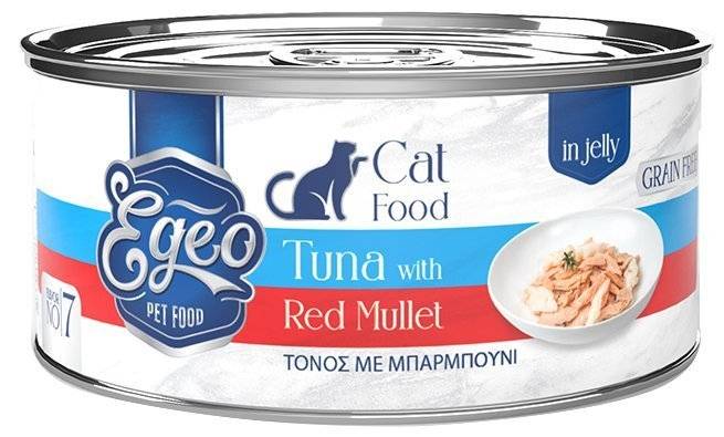 ΚΟΝΣΕΡΒΑ ΓΑΤΑΣ EGEO ΤΟΝΟΣ ΜΕ ΜΠΑΡΜΠΟΥΝΙ ΣΕ ΖΕΛΕ 85GR EGEO