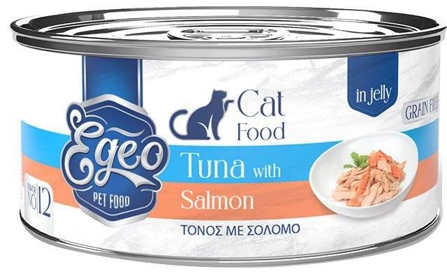 EGEO ΚΟΝΣΕΡΒΑ ΓΑΤΑΣ EGEO ΤΟΝΟΣ ΜΕ ΣΟΛΟΜΟ ΣΕ ΖΕΛΕ 85GR