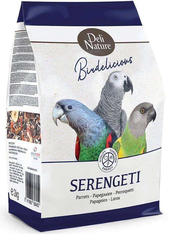 ΤΡΟΦΗ ΓΙΑ ΑΦΡΙΚΑΝΙΚΟΥΣ ΠΑΠΑΓΑΛΟΥΣ DELI NATURE BIRDELICIOUS PARROTS SERENGETI 2KG DELI NATURE