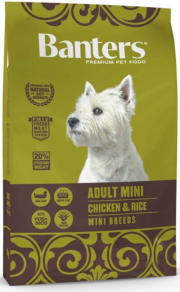 BANTERS ΤΡΟΦΗ ΣΚΥΛΟΥ BANTERS ADULT MINI BREED ΚΟΤΟΠΟΥΛΟ - ΡΥΖΙ 3KG