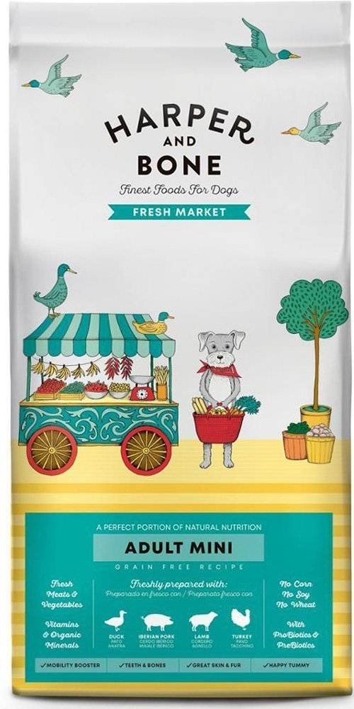 ΤΡΟΦΗ ΣΚΥΛΟΥ HARPER - BONE ADULT MINI FRESH MARKET ΠΑΠΙΑ-ΙΒΗΡΙΚΟΣ ΧΟΙΡΟΣ-ΑΡΝΙ - ΓΑΛΟΠΟΥΛΑ 2KG