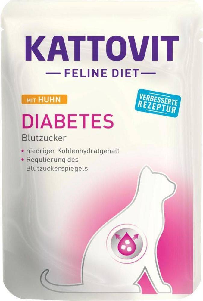 ΦΑΚΕΛΑΚΙ ΓΑΤΑΣ KATTOVIT DIABETES ΚΟΤΟΠΟΥΛΟ 85GR KATTOVIT