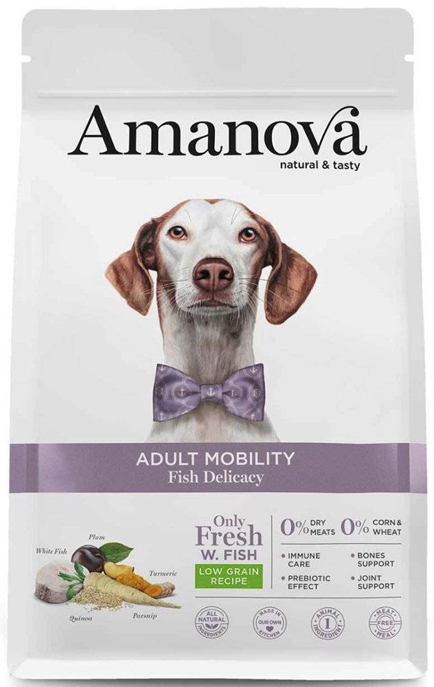 ΤΡΟΦΗ ΣΚΥΛΟΥ AMANOVA ADULT MOBILITY FISH DELICACY ΛΕΥΚΟ ΨΑΡΙ 10KG