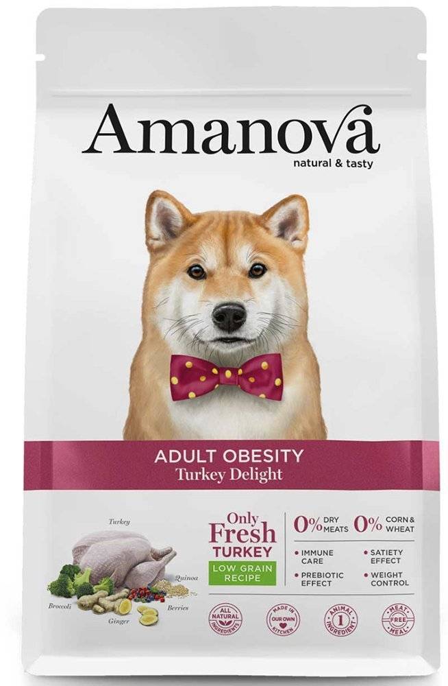 ΤΡΟΦΗ ΣΚΥΛΟΥ AMANOVA ADULT OBESITY DELIGHT ΓΑΛΟΠΟΥΛΑ 2KG AMANOVA