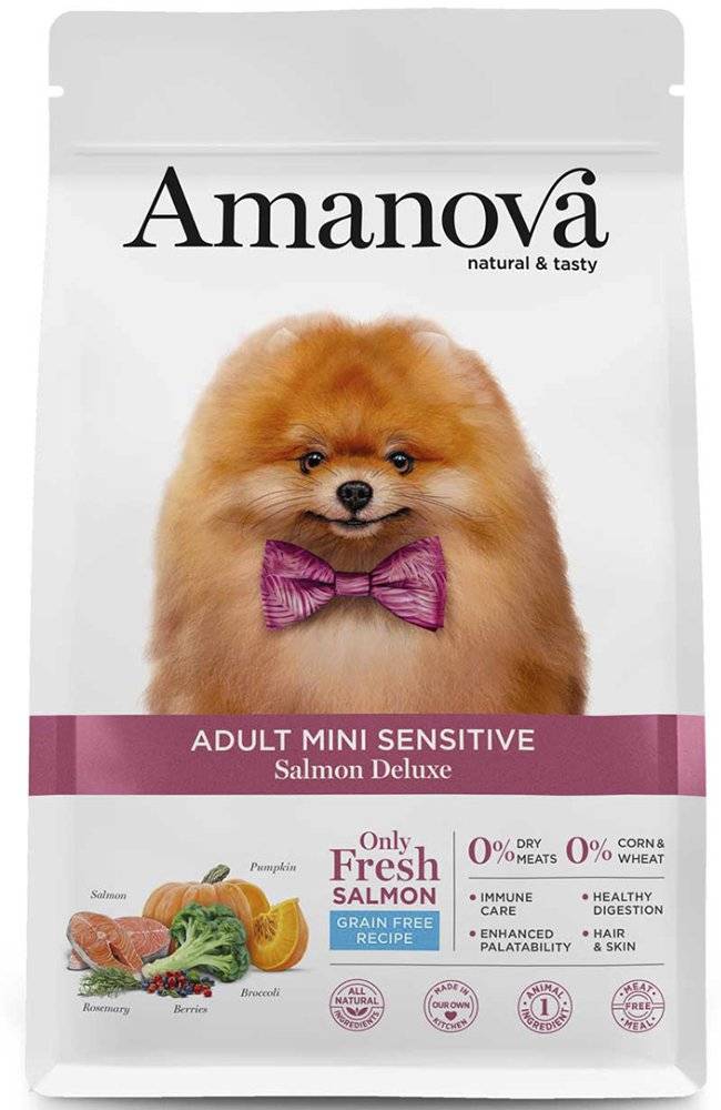 AMANOVA ΤΡΟΦΗ ΣΚΥΛΟΥ AMANOVA ADULT MINI SENSITIVE DELUXE ΣΟΛΟΜΟΣ 2KG