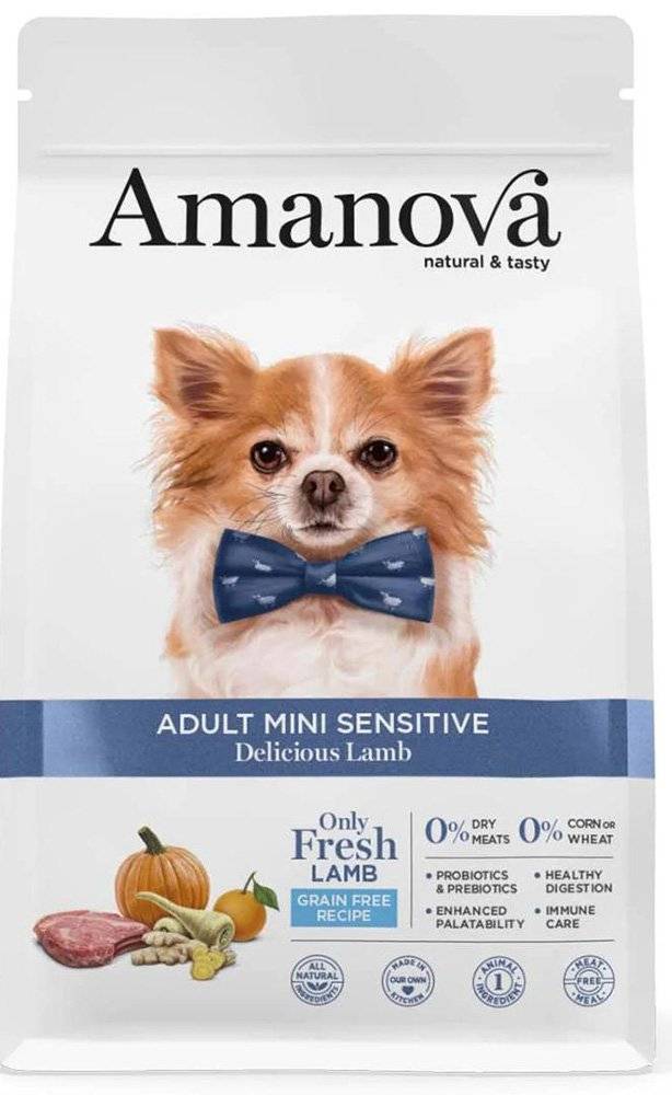 ΤΡΟΦΗ ΣΚΥΛΟΥ AMANOVA ADULT MINI SENSITIVE DELICIOUS ΑΡΝΙ 2KG AMANOVA