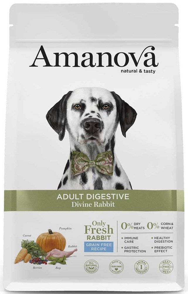ΤΡΟΦΗ ΣΚΥΛΟΥ AMANOVA ADULT DIGESTIVE DIVINE ΚΟΥΝΕΛΙ 2KG AMANOVA