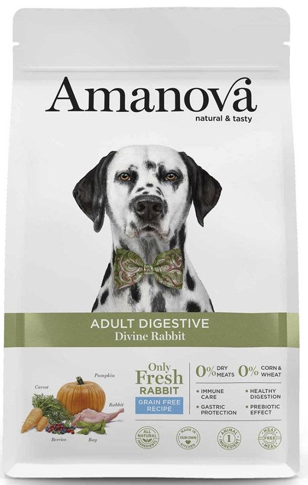 AMANOVA ΤΡΟΦΗ ΣΚΥΛΟΥ AMANOVA ADULT DIGESTIVE DIVINE ΚΟΥΝΕΛΙ 10KG