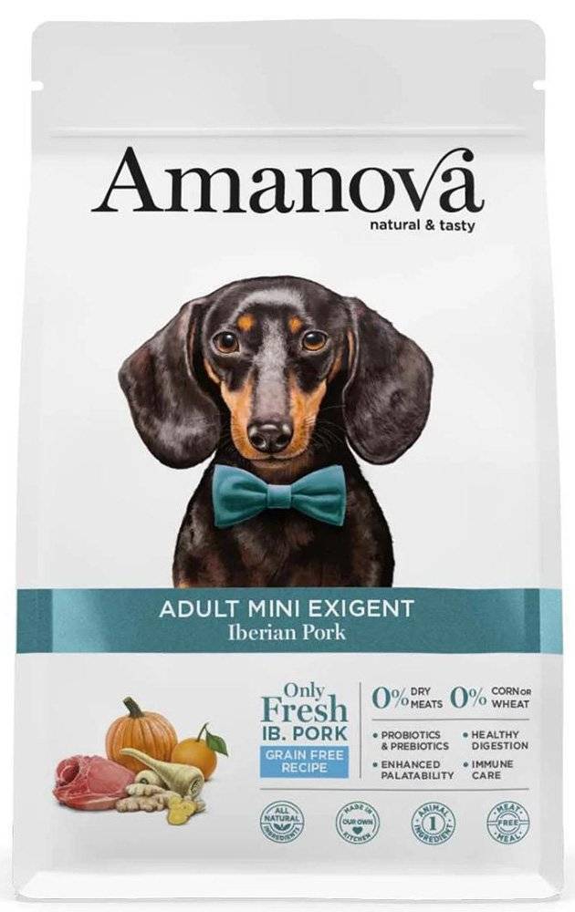 ΤΡΟΦΗ ΣΚΥΛΟΥ AMANOVA ADULT MINI EXIGENT ΙΒΗΡΙΚΟΣ ΧΟΙΡΟΣ 2KG