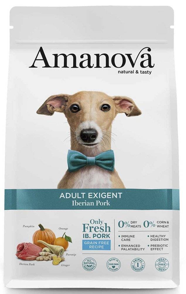 AMANOVA ΤΡΟΦΗ ΣΚΥΛΟΥ AMANOVA ADULT EXIGENT ΙΒΗΡΙΚΟΣ ΧΟΙΡΟΣ 10KG