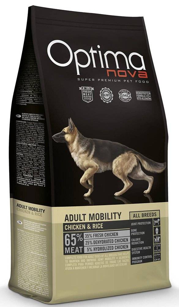 ΤΡΟΦΗ ΣΚΥΛΟΥ OPTIMANOVA ADULT MOBILITY ΚΟΤΟΠΟΥΛΟ - ΡΥΖΙ 12KG