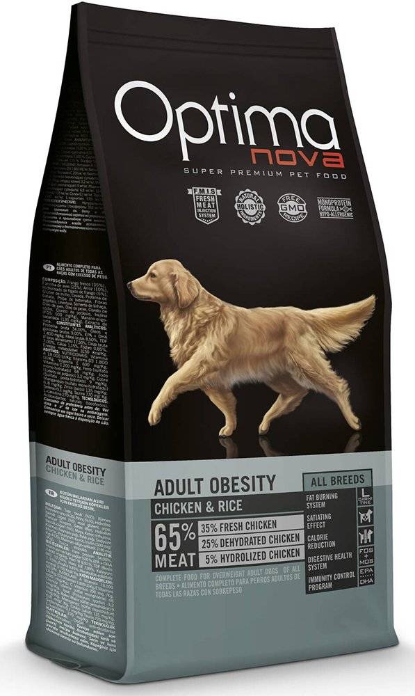 ΤΡΟΦΗ ΣΚΥΛΟΥ OPTIMANOVA ADULT OBESITY ΚΟΤΟΠΟΥΛΟ - ΡΥΖΙ 2KG OPTIMANOVA