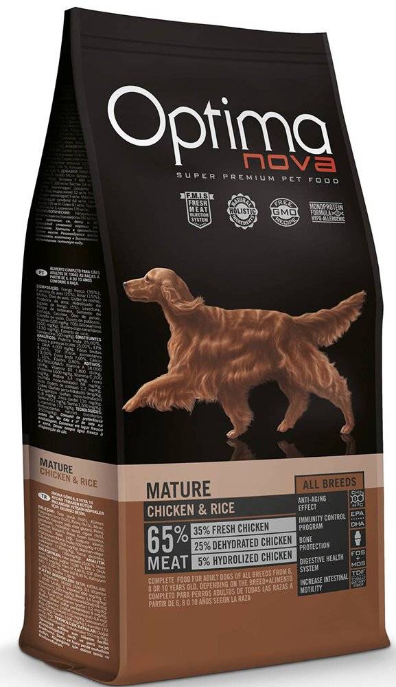 OPTIMANOVA ΤΡΟΦΗ ΣΚΥΛΟΥ OPTIMANOVA MATURE ΚΟΤΟΠΟΥΛΟ - ΡΥΖΙ 2KG