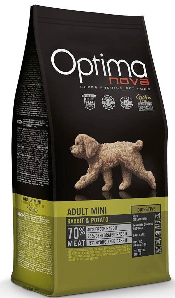 ΤΡΟΦΗ ΣΚΥΛΟΥ OPTIMANOVA ADULT MINI DIGESTIVE ΚΟΥΝΕΛΙ - ΠΑΤΑΤΑ 2KG OPTIMANOVA