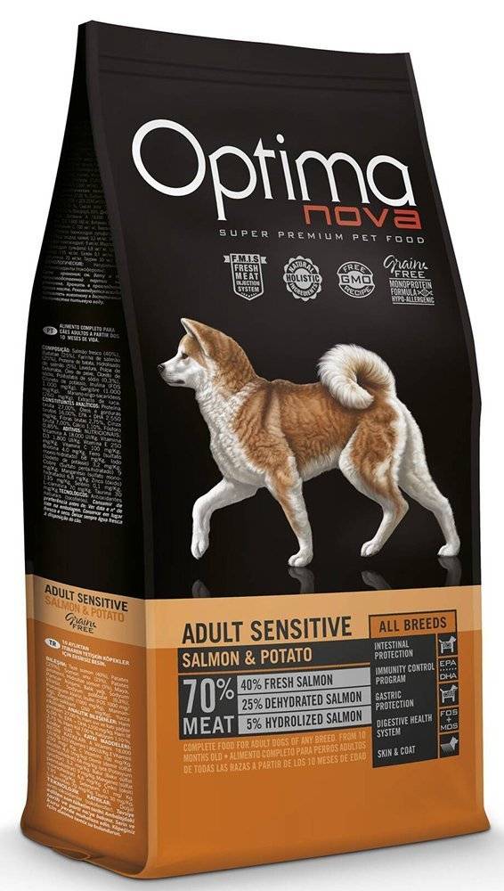 ΤΡΟΦΗ ΣΚΥΛΟΥ OPTIMANOVA ADULT SENSITIVE ΣΟΛΟΜΟΣ - ΠΑΤΑΤΑ 2KG