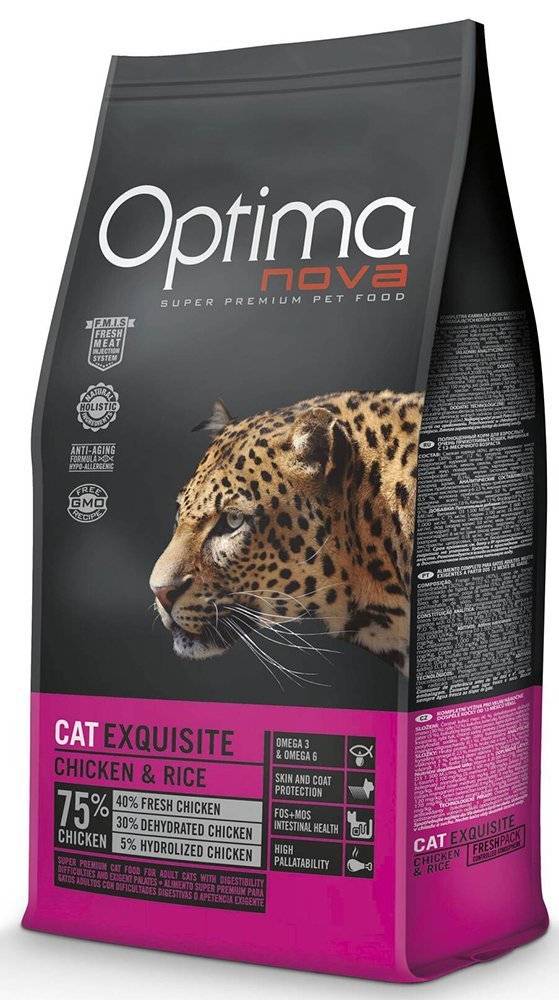 ΤΡΟΦΗ ΓΑΤΑΣ OPTIMANOVA ADULT EXQUISITE ΚΟΤΟΠΟΥΛΟ - ΡΥΖΙ 2KG