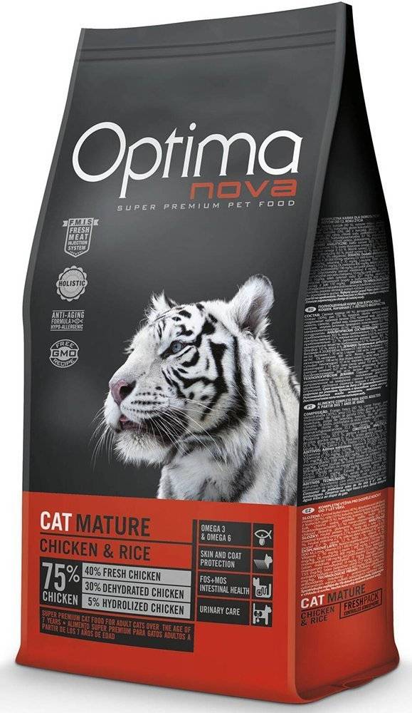 ΤΡΟΦΗ ΓΑΤΑΣ OPTIMANOVA MATURE ΚΟΤΟΠΟΥΛΟ - ΡΥΖΙ 2KG