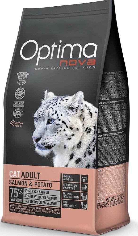 OPTIMANOVA ΤΡΟΦΗ ΓΑΤΑΣ OPTIMANOVA ADULT ΣΟΛΟΜΟΣ - ΠΑΤΑΤΑ 2KG