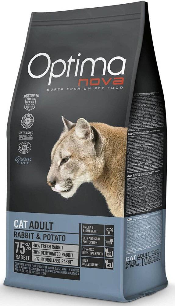 ΤΡΟΦΗ ΓΑΤΑΣ OPTIMANOVA ADULT ΚΟΥΝΕΛΙ - ΠΑΤΑΤΑ 2KG OPTIMANOVA