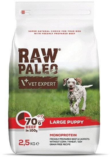 ΤΡΟΦΗ ΣΚΥΛΟΥ RAW PALEO PUPPY LARGE ΒΟΔΙΝΟ 2.5KG RAW PALEO