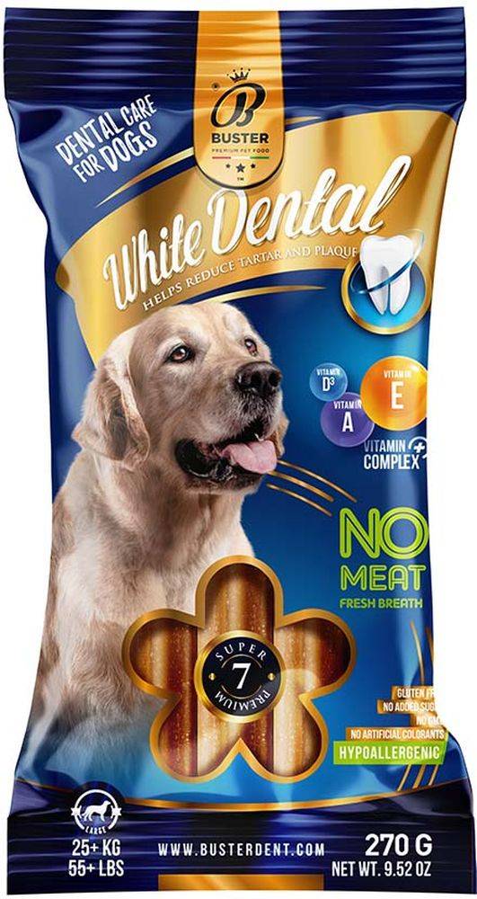 DENTAL STICK ΣΚΥΛΟΥ BUSTER PREMIUM NATUR LARGE 270GR 7TMX