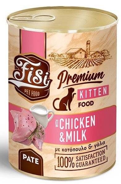 ΚΟΝΣΕΡΒΑ ΓΙΑ ΓΑΤΑΚΙΑ FISI ΚΟΤΟΠΟΥΛΟ ΜΕ ΓΑΛΑ ΠΑΤΕ 400GR FISI