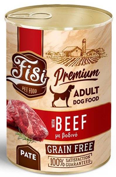 ΚΟΝΣΕΡΒΑ ΣΚΥΛΟΥ FISI ΒΟΔΙΝΟ ΠΑΤΕ 400GR