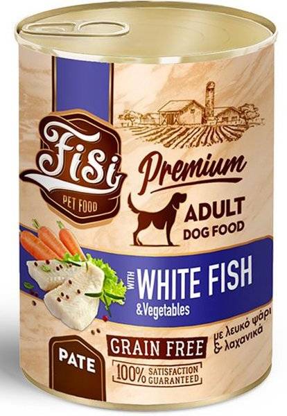 ΚΟΝΣΕΡΒΑ ΣΚΥΛΟΥ FISI ΛΕΥΚΟ ΨΑΡΙ - ΛΑΧΑΝΙΚΑ ΠΑΤΕ 400GR FISI