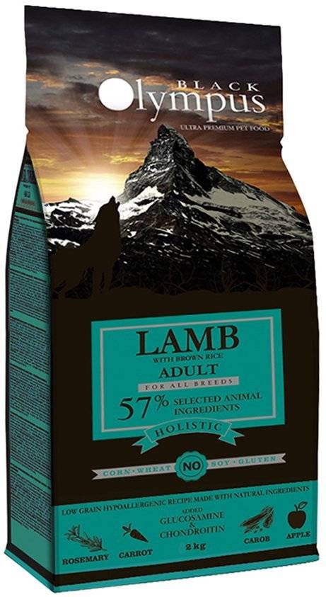 BLACK OLYMPUS ΤΡΟΦΗ ΣΚΥΛΟΥ BLACK OLYMPUS ADULT MEDIUM ΑΡΝΙ - ΚΑΣΤΑΝΟ ΡΥΖΙ 12KG